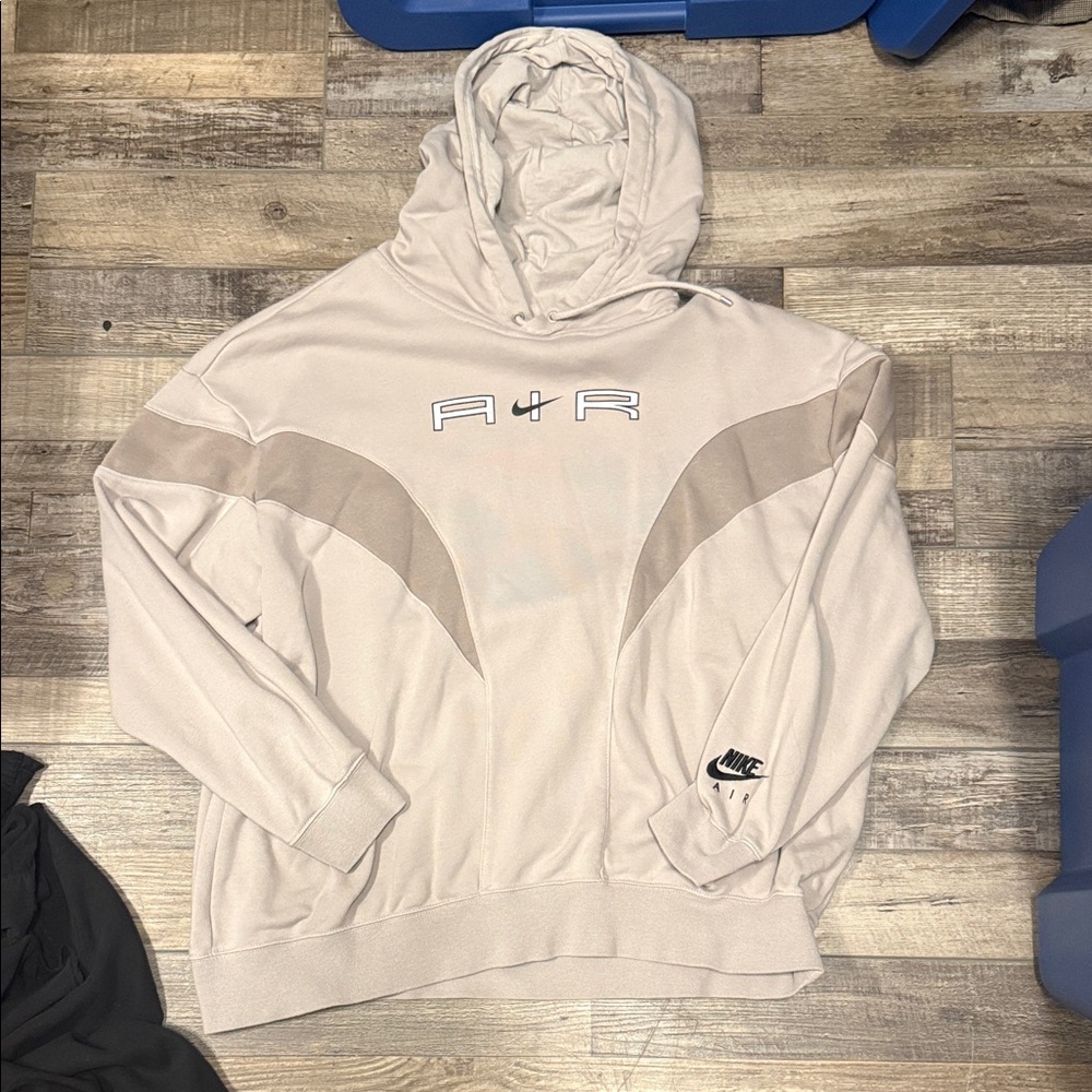 Nike Men's Grey Hoodie with Logo